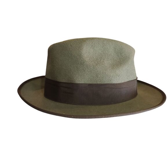 Vintage 40's Tonak Green Felt Hat Czech Republic 1799 - Picture 13 of 15